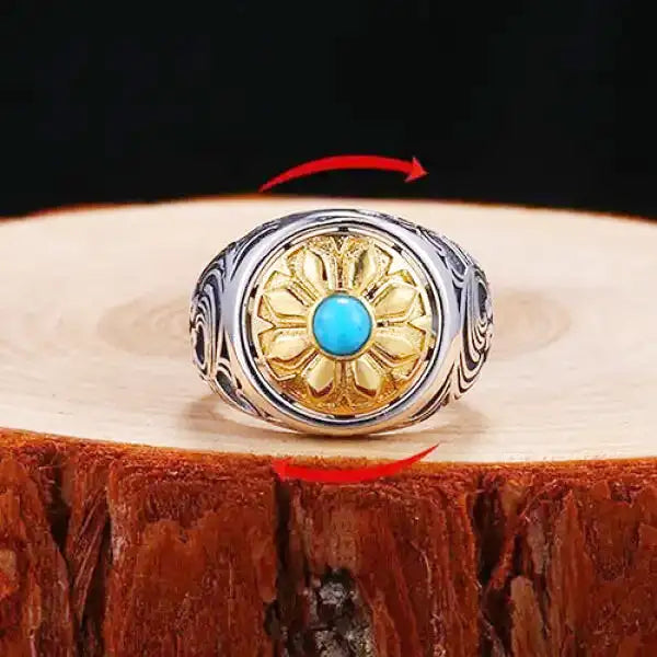 Bague Bouddha Femme et Lotus — Argent Édition Signature