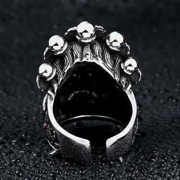 Bague Bouddha Homme – Style Punk en Alliage Zinc, Collection Signature