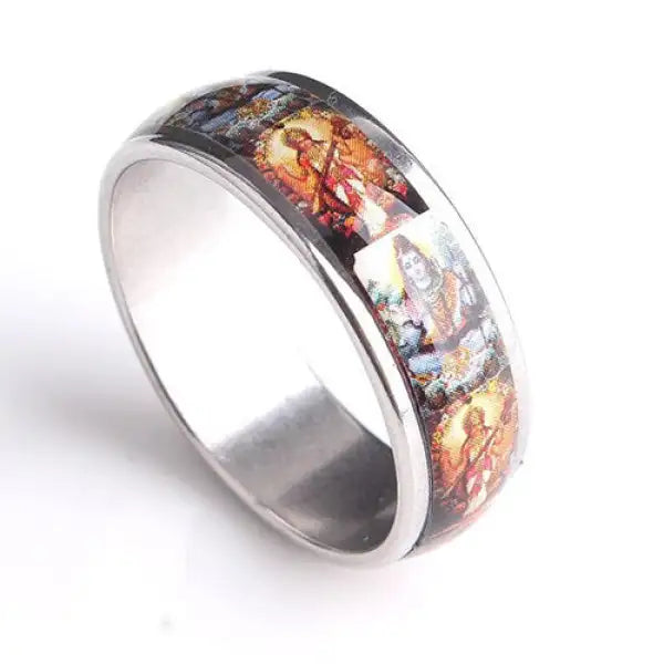 Bague Bouddha Puissance Bouddhiste en Acier