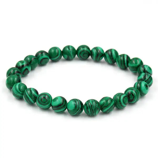 Bracelet Bouddhiste Vert Malachite — Édition Signature