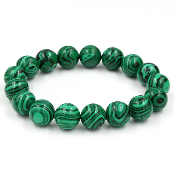 Bracelet Bouddhiste Vert Malachite — Édition Signature