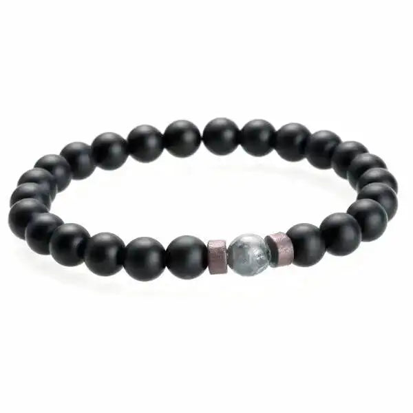 Bracelet Bouddhiste en Onyx Noir – Édition Signature