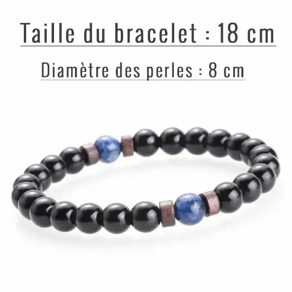 Bracelet Bouddhiste en Onyx Noir – Édition Signature