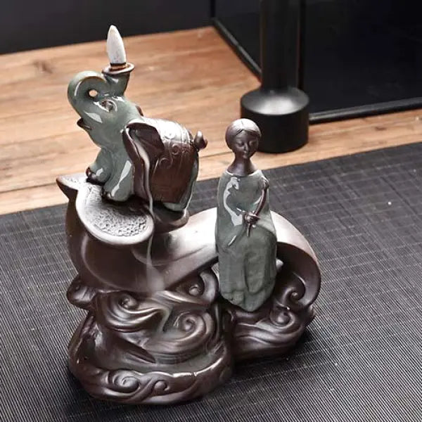 Porte-Encens Bouddha et Éléphant — Édition Signature