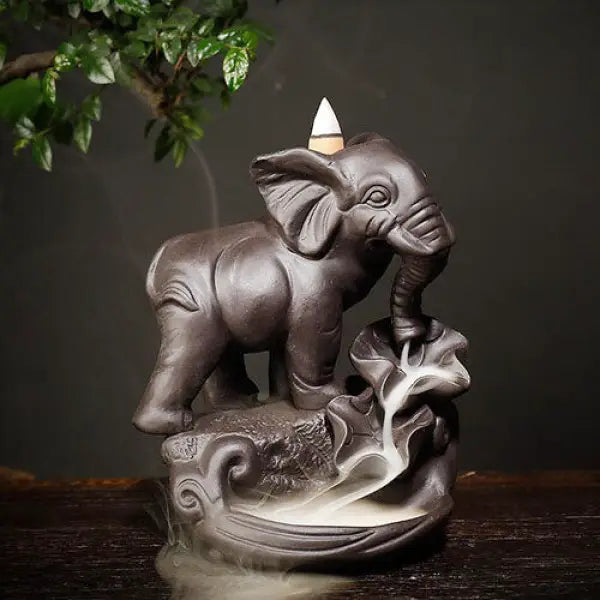 Brûle-Encens Cascade Éléphant — Édition Signature