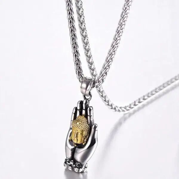Pendentif Main et Tête de Bouddha – Collection Zen