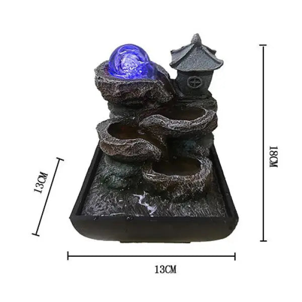 Fontaine Bouddha – Boule en Verre Lumineuse