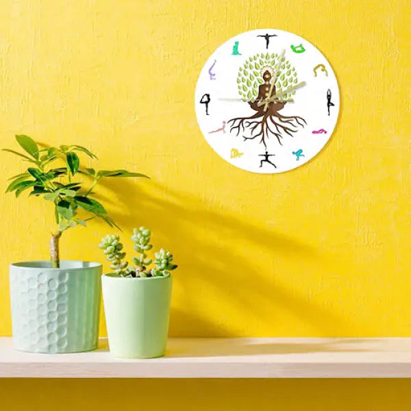 Horloge Bouddha & Yoga — Temps Zen