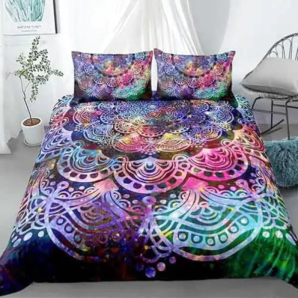 Housse de Couette Bouddha – Mandala Psychedélique, Édition Signature