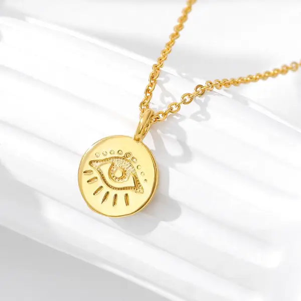 Pendentif Bouddha en Or avec Œil Protecteur