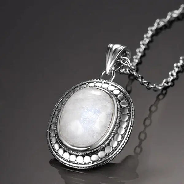 Pendentif Bouddha Argenté – Pierre de Lune