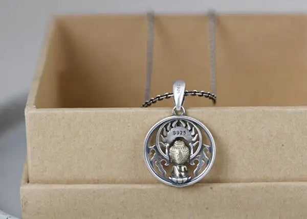 Pendentif Bouddha en Argent Sterling – Signature Zen