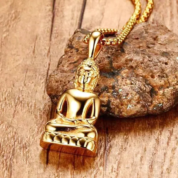 Pendentif Bouddha Thaïlandais Doré — Édition Signature