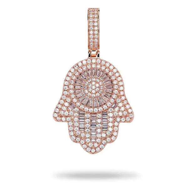 Pendentif Bouddha Signature – Main de Fatma (Petit Modèle)