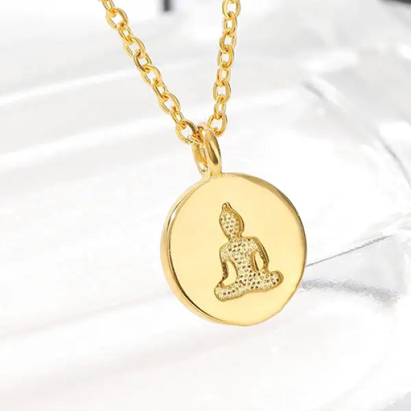 Pendentif Bouddha en Méditation – Or Doré Signature