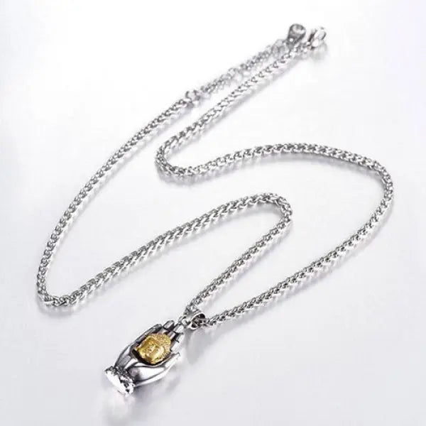 Pendentif Main et Tête de Bouddha – Collection Zen