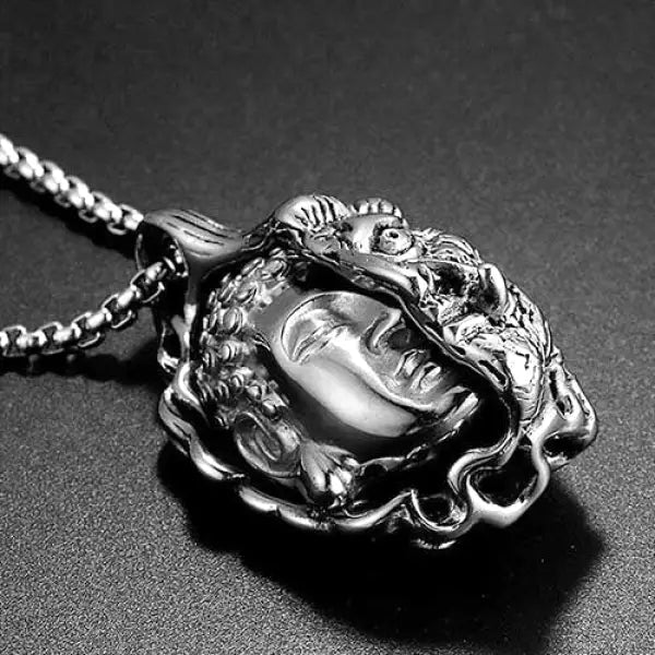 Pendentif Bouddha Fusion – Collier Mi Bouddha / Mi Démon | Collection Signature