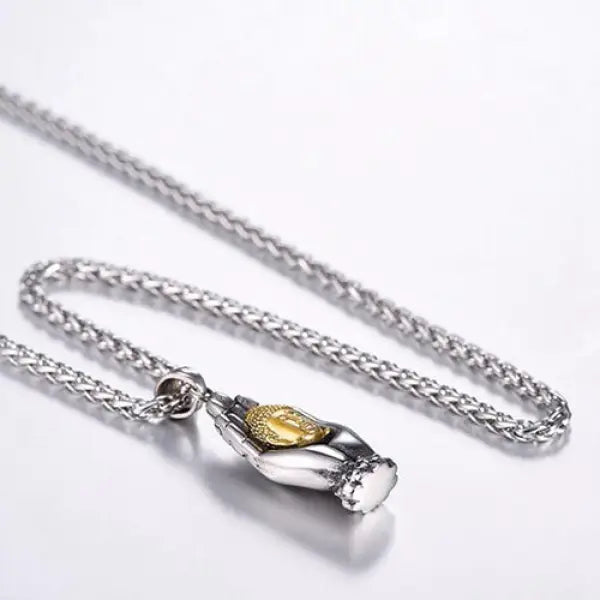 Pendentif Main et Tête de Bouddha – Collection Zen