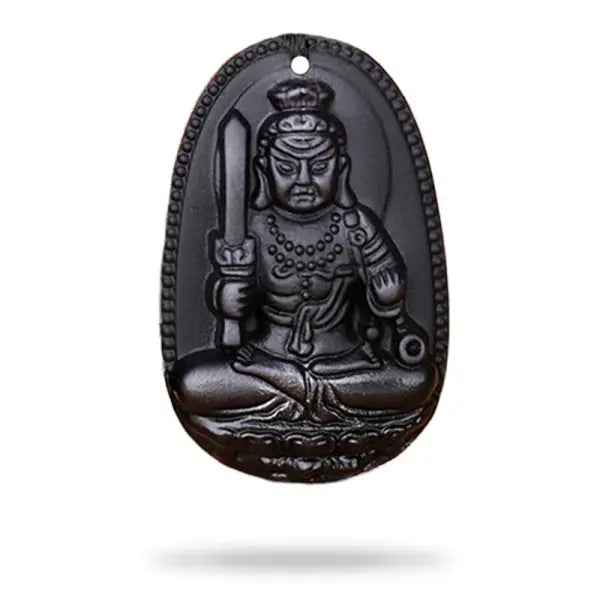 Pendentif Bouddha en Obsidienne – Collection Signature