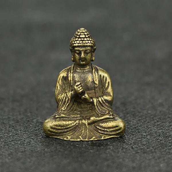 Statuette Bouddha Assis en Laiton — Édition Prestige