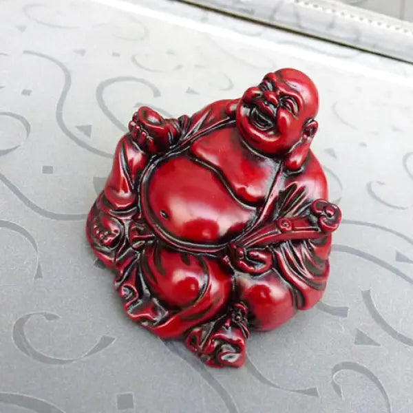 Statue Bouddha Rieur Rouge - Collection Prestige