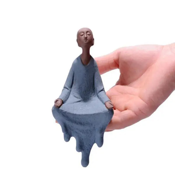 Statue Bouddha et le Moine Zen — Édition Signature