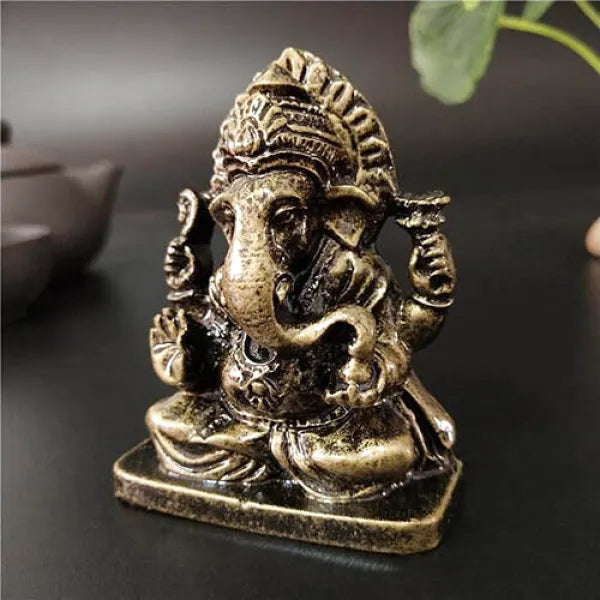 Ganesh en Bronze — Statue d'Art Signature