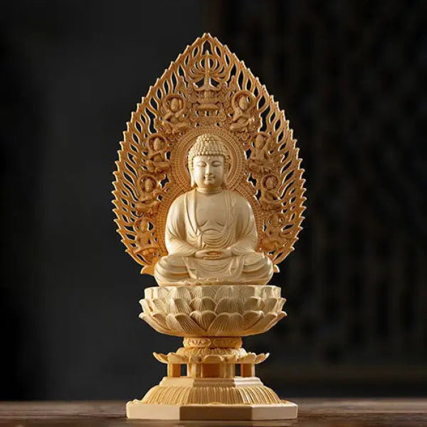 statue-bouddha-bois