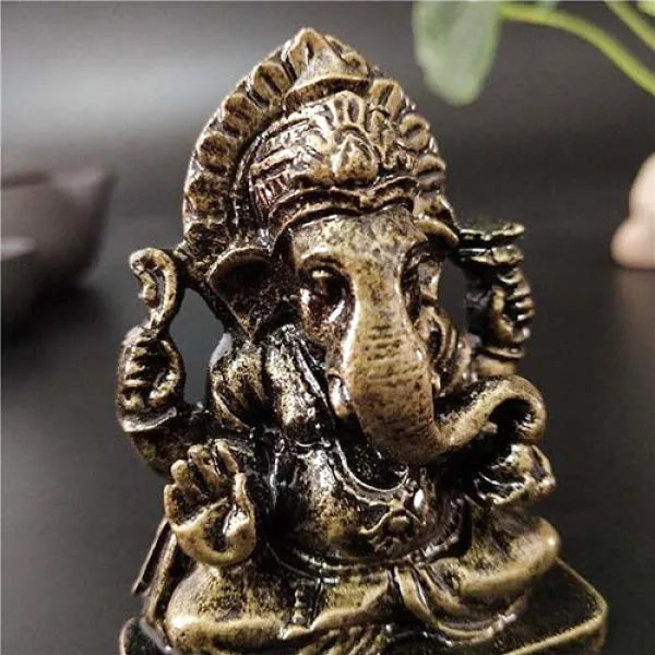 Ganesh en Bronze — Statue d'Art Signature