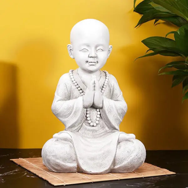Statue Bouddha et Moine Bouddhiste - Collection Zen