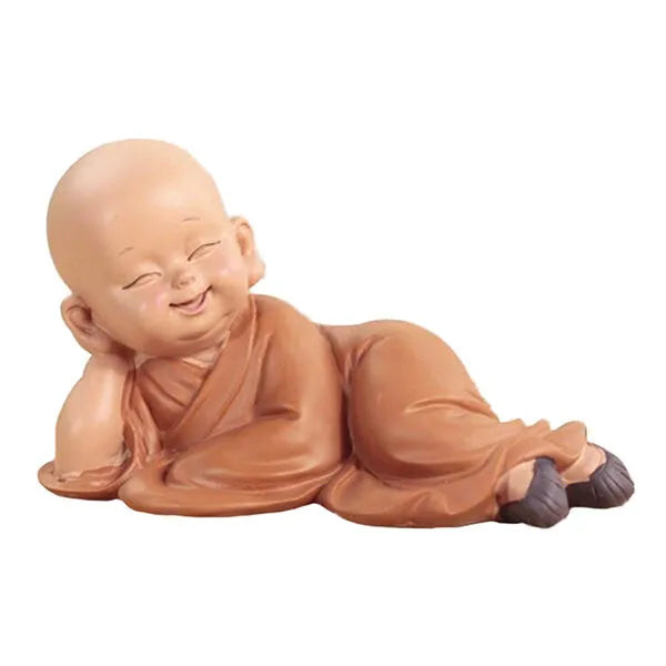 Statuette Bouddha et Moines Couchés – Édition Prestige