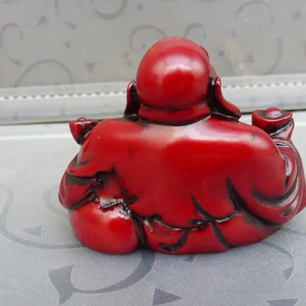 Statue Bouddha Rieur Rouge - Collection Prestige