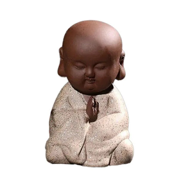 Statuette Bouddha – Moines Penseurs en Noir