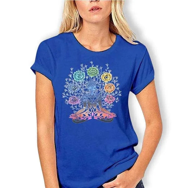 T-Shirt Bouddha Yoga Chakra - Édition Zen