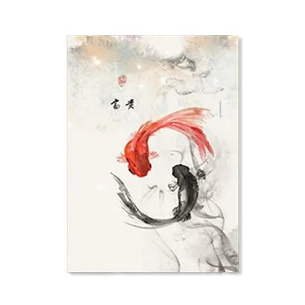 Tableau Bouddha et le Trio Zen - Signature