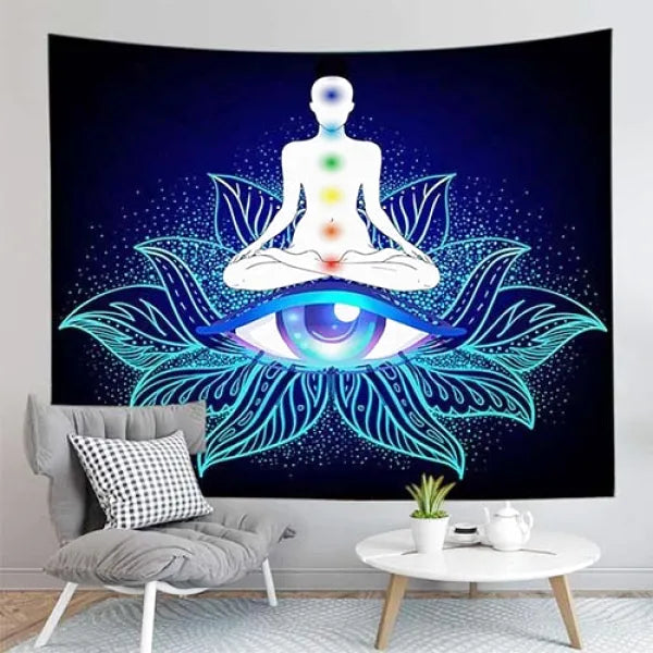 Tenture Bouddha Murale Chakras - Collection ZenAura