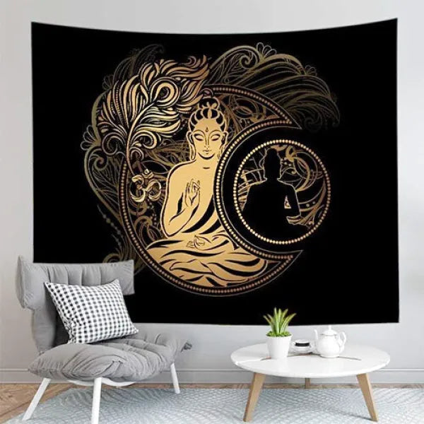 Tenture Murale Bouddha en Tissu – Collection Luxe