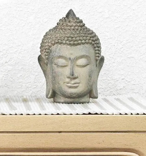 Tête de Bouddha en Résine – Édition Zen