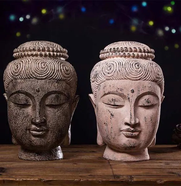 Tête de Bouddha Femme en Résine – Édition Premium