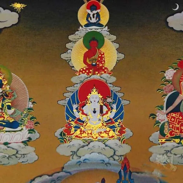 Thangka Sacrée: Œuvre Bouddhiste
