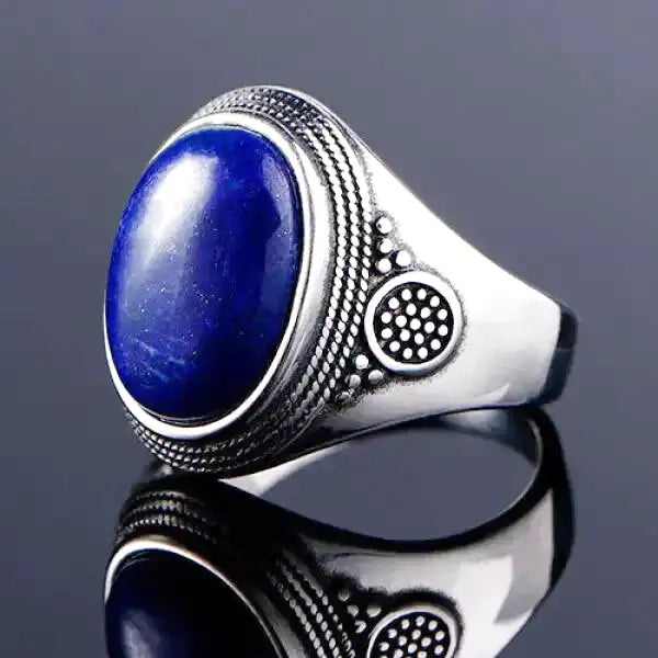 Bague Bouddha en Lapis Lazuli – Argent