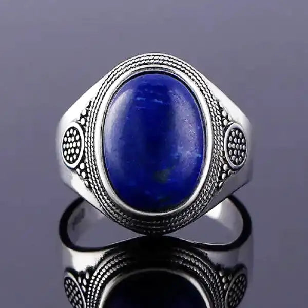 Bague Bouddha en Lapis Lazuli – Argent