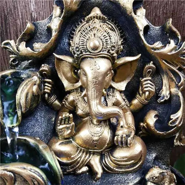 Fontaine Bouddha d’Intérieur avec Divinité Ganesh – Édition Signature