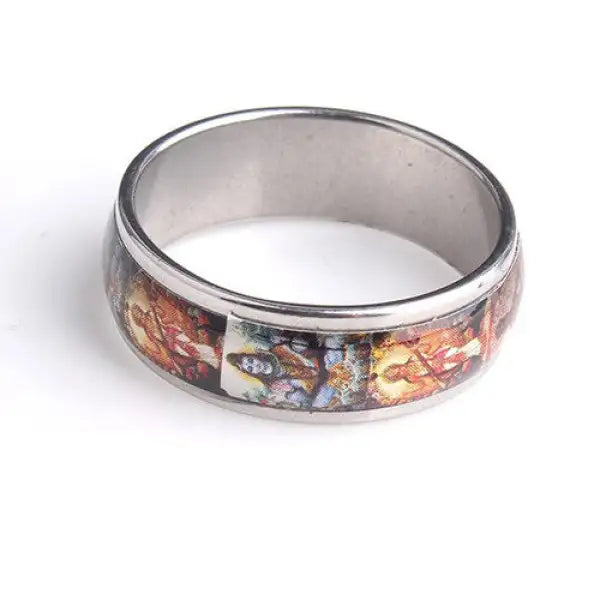 Bague Bouddha Puissance Bouddhiste en Acier