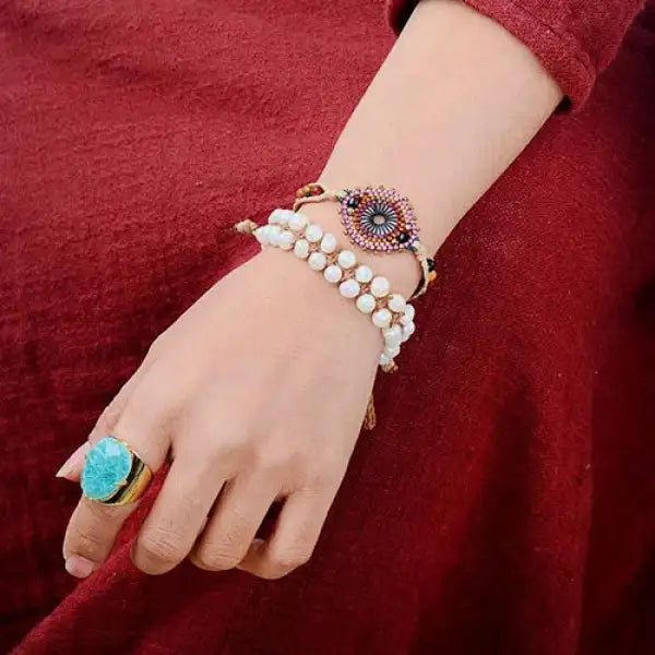 Bague Bouddha avec pierre d'Amazonite – Acier Inoxydable | Édition Signature