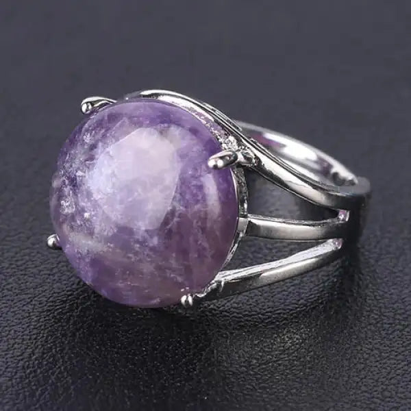 Bague Bouddha Cabochon en Acier - ZenAura