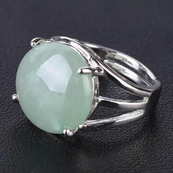 Bague Bouddha Cabochon en Acier - ZenAura