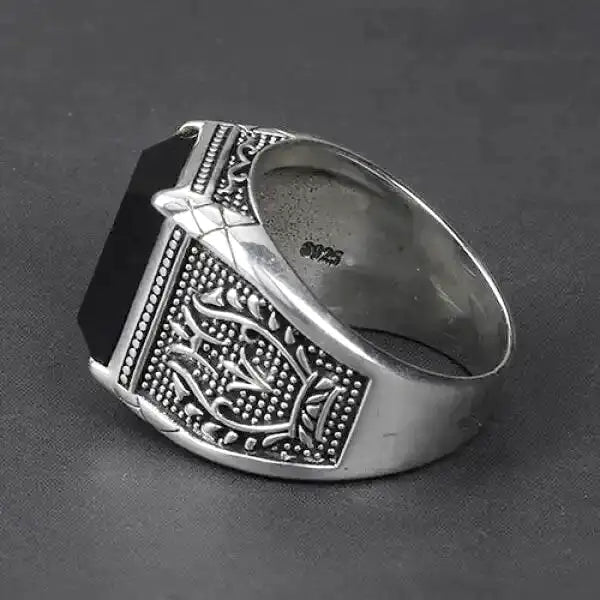 Bague Bouddha et la Pierre d’Onyx Argent – Collection Signature