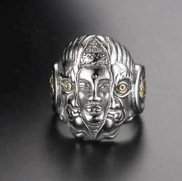 Bague Bouddha Homme – Style Japonais en Titane