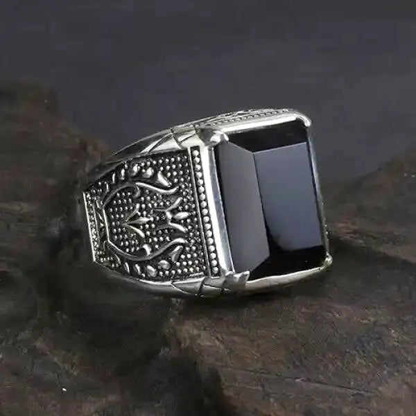 Bague Bouddha et la Pierre d’Onyx Argent – Collection Signature